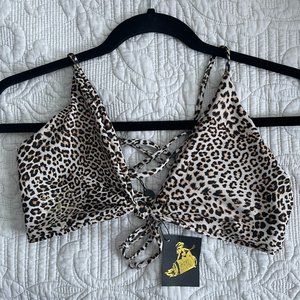 Salty x Skatie Manhattan Print Sarah Bikini Top XL